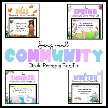 Restorative Circle Questions Community Circle Time Questions 4 Seasons