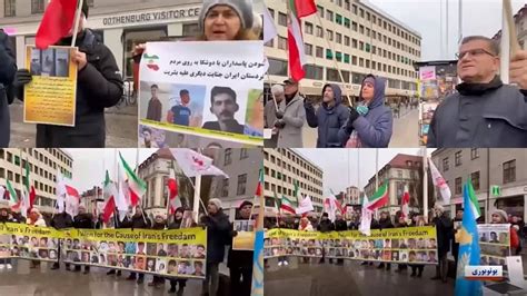 Gothenburg SwedenNovember 26 2022 Iranian Resistance Supporters