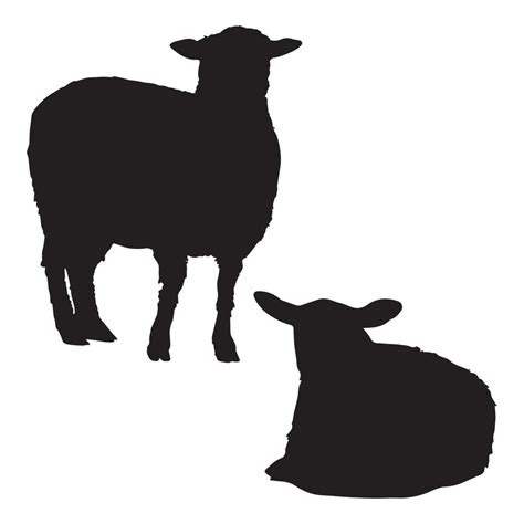 Sheep silhouette art 7271207 Vector Art at Vecteezy