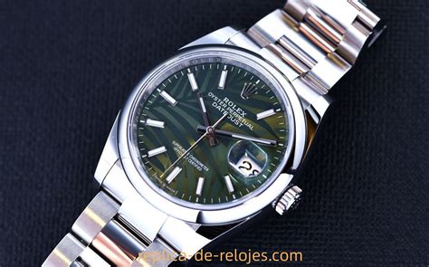 Reloj Rolex Oyster Perpetual Datejust Disco Verde Oliva Replica De