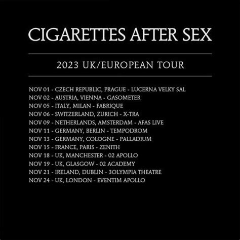 Tickets für Cigarettes After Sex Festivals Tour 2023 2024