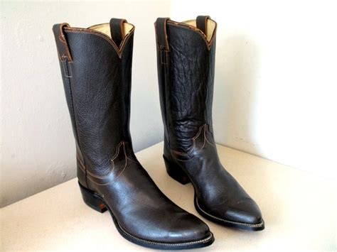 Vintage Hyer brand boots made in Olathe Kansas Cowboy size 11