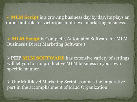 PPT - MLM Software PowerPoint Presentation, free download - ID:7603643