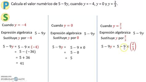 S Ptimo U Valor Num Rico De Una Expresi N Algebraica Parte