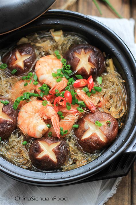 Mung Bean Noodles Braised with Shrimps | China Sichuan Food