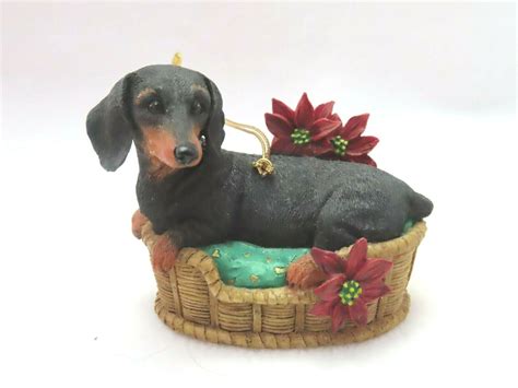 Waiting For Santa Danbury Mint Delightful Dachshunds Ornament Mwt Ebay