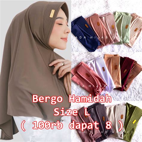 Jual Ukran L Rb Dapat Pcs Bergo Hamidah Size L Label Besi By Ada