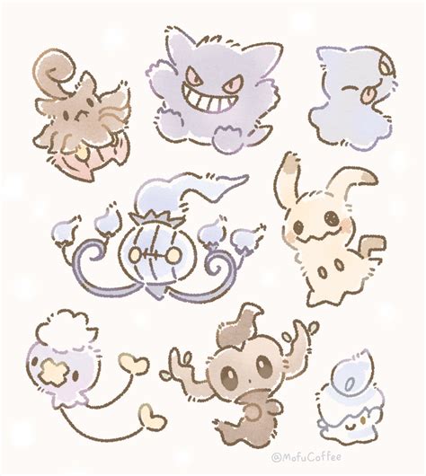 Gengar Mimikyu Chandelure Litwick Drifloon And 3 More Pokemon