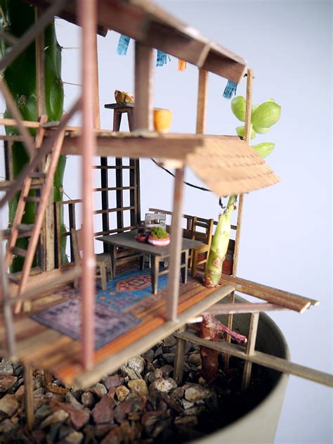 Jedediah Corwyn Voltz Builds Tiny Treehouses In Succulent And Cacti Plants