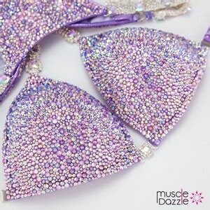 Lavender Crystal Competition Bikini CB Etsy