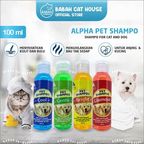 Jual 100ml ALPHA Pet Shampo Kucing Sampo Anjing Murah Wangi Anti Kutu