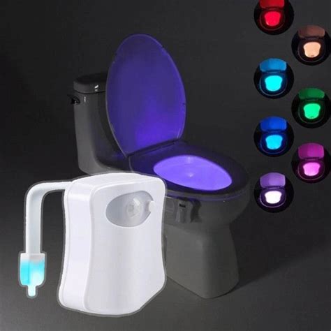 Sensor De Presença Luz Led 8 Cores Vaso Sanitário Lightbowl Shopee Brasil