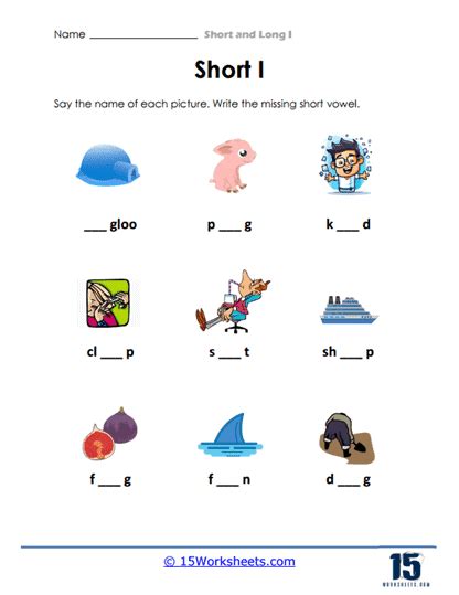 Free Short i Middle Sound Worksheet - Free Worksheets ... - Worksheets Library