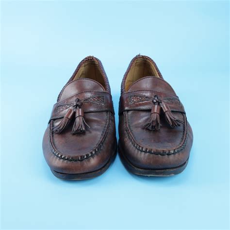 Allen Edmonds Maxfield Dark Brown Leather Tassel Loafers Shoes Size