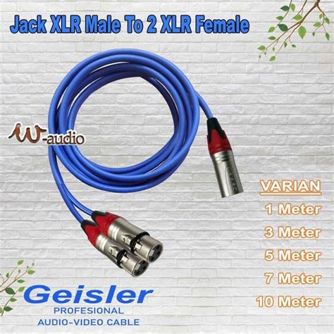 Jual Kabel Audio Pro Jack Cannon Xlr Male To Xlr Female Geisler