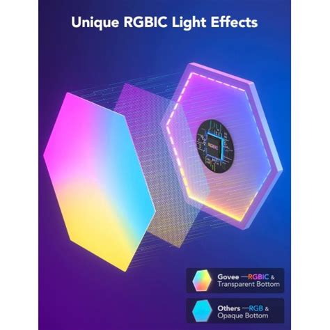 Govee Glide Hexa Light Panels Rgbic Led Hexagon Wall Lights