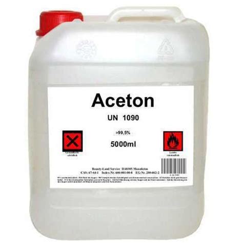 Acetone Solvent 99 5 25 Litre Plastic Can For Industrial Equipment