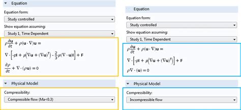 Compressibility Options And Buoyancy Forces For Flow Simulations