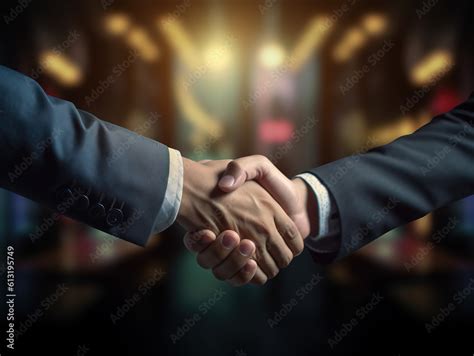 Erfolgreicher Gesch Ftsabschluss Business Handshake Zwischen Zwei