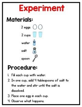 Science Experiments with Little People: Sink or Float? Egg Experiment