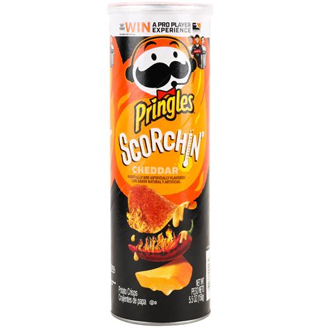 Pringles Scorchin Cheddar Flavor Potato Crisps Oz Can Pack