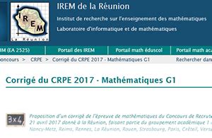 Correction de l épreuve de mathématiques du CRPE 2017 du sujet