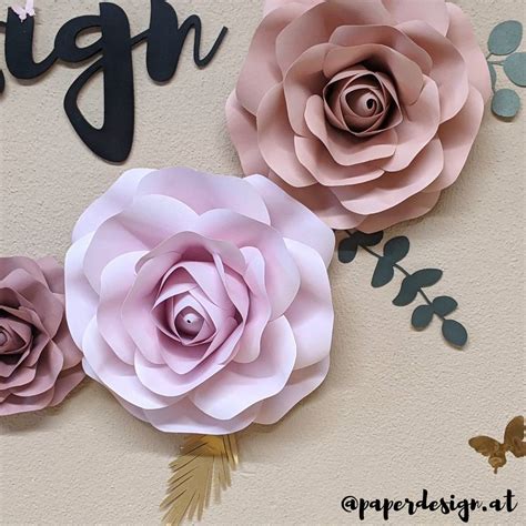 Papierblumen Set Blush Schriftzug Aus Holz Paperdesign By Bozana