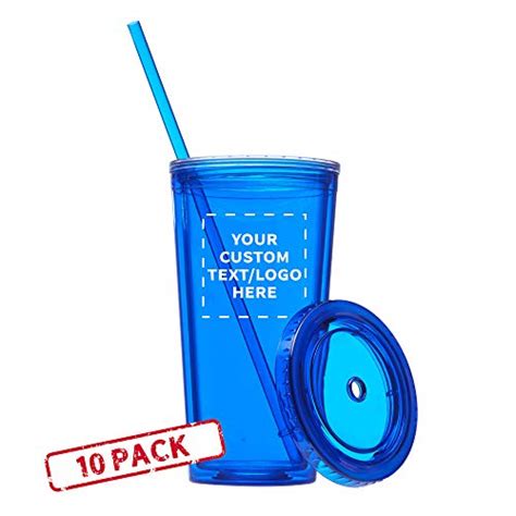 Double Wall Acrylic Tumblers With Straws Oz Pack Insulated