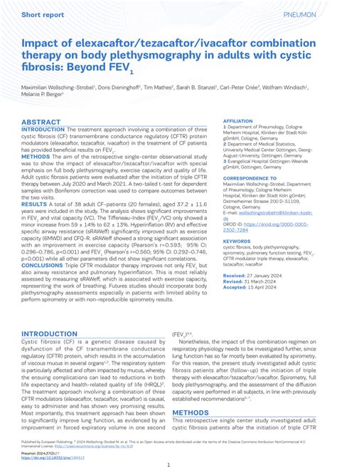 Pdf Impact Of Elexacaftor Tezacaftor Ivacaftor Combination Therapy On