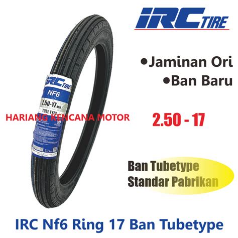 IRC NF6 250 17 Ban Luar Tubetype Motor Jadul Klasik Model Salur Ring 17