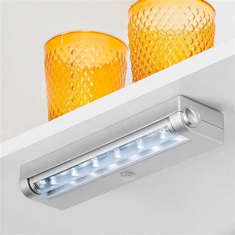 Luz LED a pilhas sensor de movimento Luz branca fria Plástico Cinza