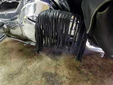 Leather Fringe For Harley Davidson Motorcycle Rear Floorboard