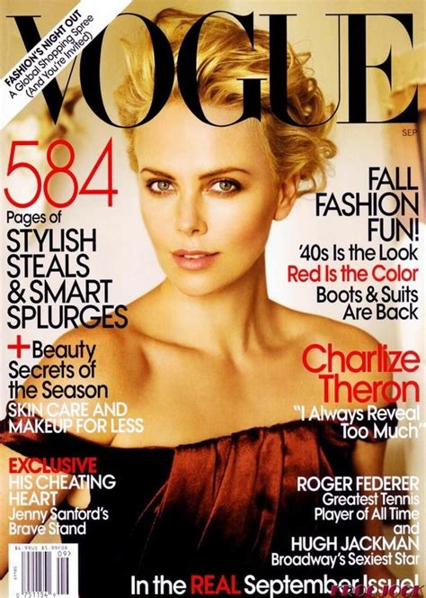 Us Vogue September Cover Model Charlize Theron Vogue Magazine