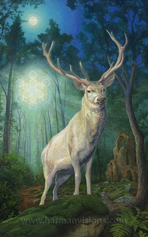 The Oak And The Antler Spirit Of The Forest The White Stag Celtic