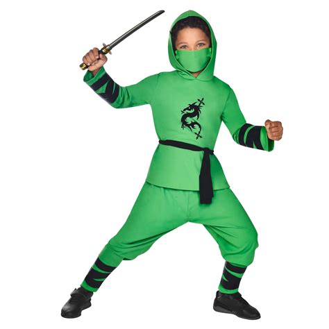 Green Ninja Warrior Costume Kids