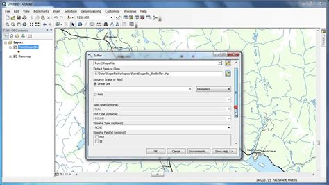 How To Buffer Data In Arcmap Arcgis Youtube