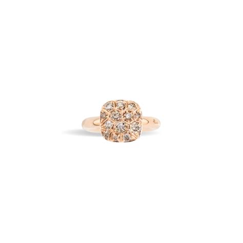 Anello Pomellato Nudo Solitaire Maxi Con Diamanti Brown Dobner