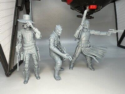 1 24 Scale Resin Star Wars Bounty Hunters Cad Bane Bossk And Boba Fett