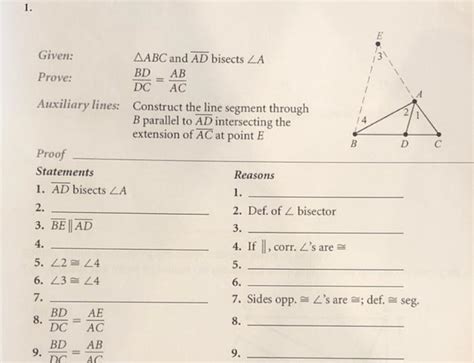 Solved Given Abc And Ad Bisects A Prove Dcbd Acab Chegg