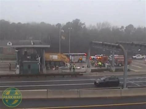 Garbage Truck Crashes Into Barnegat Tollbooth On Garden State Parkway