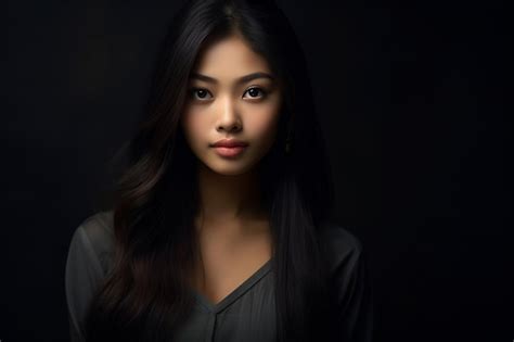 Premium Ai Image Ai Generated Studio Portrait Of Beautiful Asian