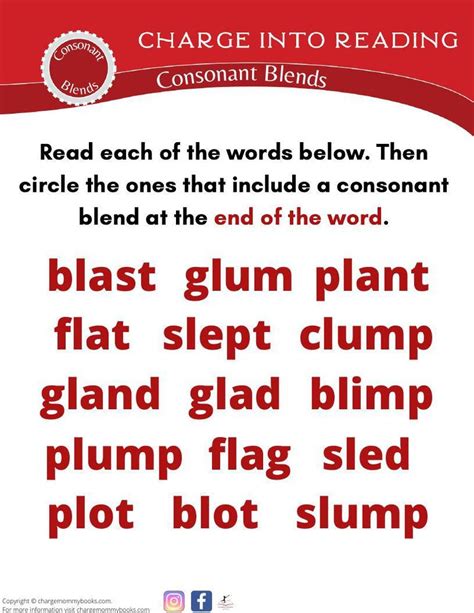 Examples Of Consonant Blends