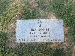 Ira Jones 1924 1992 Find A Grave Memorial