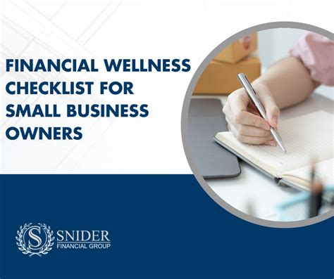 Financial Wellness Checklist For Small Business Owners — Snider Financial Group