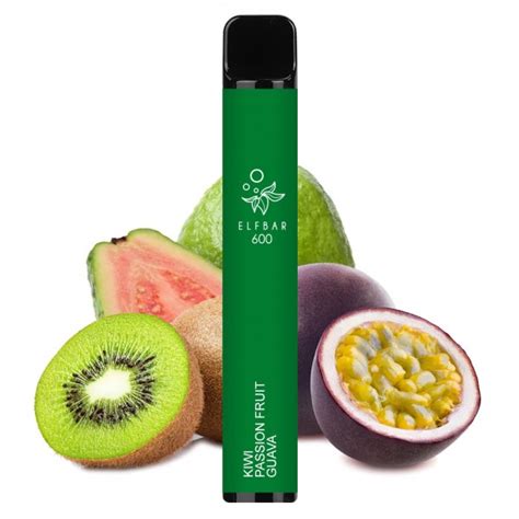 Elf Bar 600 Kiwi Passion Fruit Guava 2ml E3905 Kpg Disposable Vapes