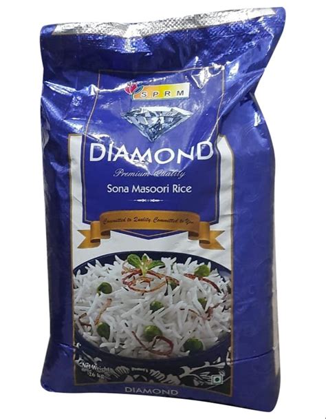 Diamond Kg Sona Masoori Rice Packaging Type Pp Bag Packaging Size