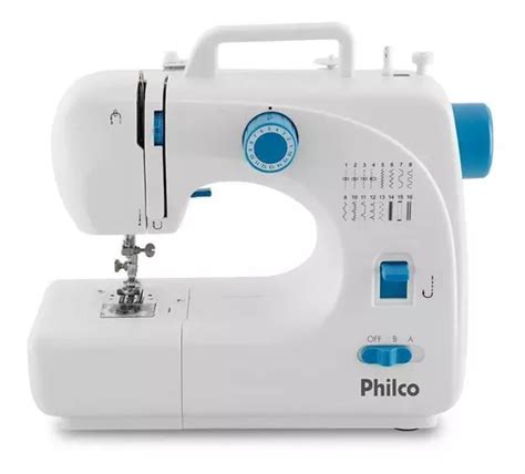 Máquina de coser recta portátil Philco PMC16BP blanca 110V 220V