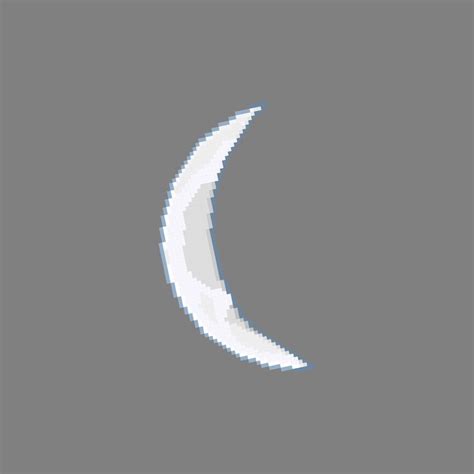 pixel art style, 18 bit style Crescent moon vector 11185446 Vector Art ...