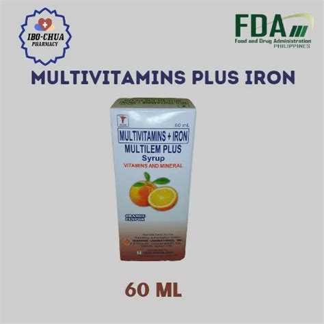 Multivitamins Plus Iron Multilem Plus Syrup 60ml Lazada Ph