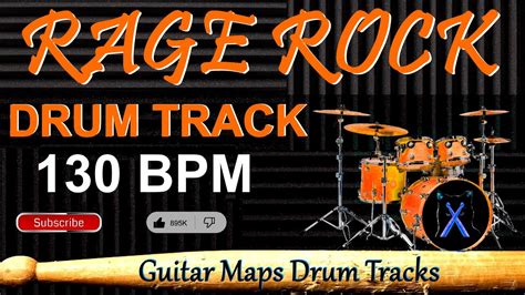 Rage Rock Drum Track 130 Bpm Drum Beat For Bass Guitar Backing Tracks Drum Beats Instrumental 🥁